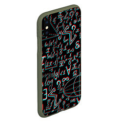 Чехол iPhone XS Max матовый ФОРМУЛЫ ГЛИТЧ GLITCH, цвет: 3D-темно-зеленый — фото 2