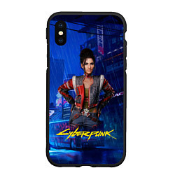 Чехол iPhone XS Max матовый Panam Панам Cyberpunk2077