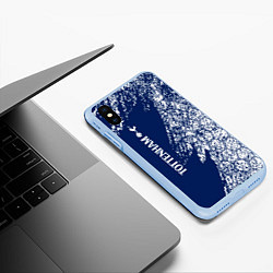 Чехол iPhone XS Max матовый TOTTENHAM HOTSPUR Тоттенхэм, цвет: 3D-голубой — фото 2