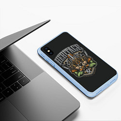 Чехол iPhone XS Max матовый ВАРЯГ VARYAG, цвет: 3D-голубой — фото 2