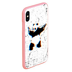 Чехол iPhone XS Max матовый Banksy Panda with guns Бэнкси, цвет: 3D-баблгам — фото 2