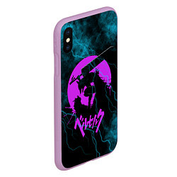 Чехол iPhone XS Max матовый Berserk лого, цвет: 3D-сиреневый — фото 2