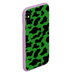 Чехол iPhone XS Max матовый Армейский камуфляж, цвет: 3D-сиреневый — фото 2