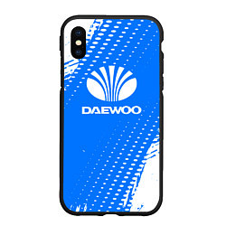 Чехол iPhone XS Max матовый DAEWOO Autosport, цвет: 3D-черный