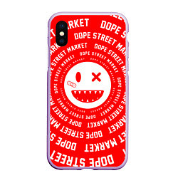 Чехол iPhone XS Max матовый Счастливый Смайлик Red Dope Street Market