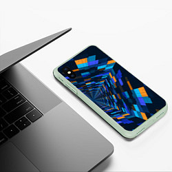 Чехол iPhone XS Max матовый Geometric pattern Fashion Vanguard, цвет: 3D-салатовый — фото 2