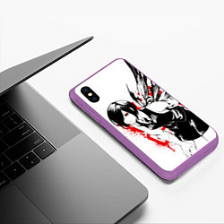 Чехол iPhone XS Max матовый ТОУКА TOKYO GHOUL, цвет: 3D-фиолетовый — фото 2