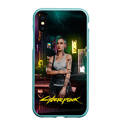 Чехол iPhone XS Max матовый Judy cyberpunk2077