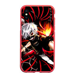 Чехол iPhone XS Max матовый Tokyo Ghoul Токийский Гуль Red Snake, цвет: 3D-красный