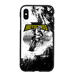 Чехол iPhone XS Max матовый Motocross Мотокросс, цвет: 3D-черный