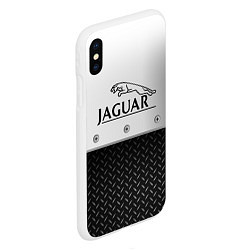 Чехол iPhone XS Max матовый Jaguar Ягуар Сталь, цвет: 3D-белый — фото 2