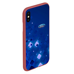 Чехол iPhone XS Max матовый Ford форд abstraction, цвет: 3D-красный — фото 2