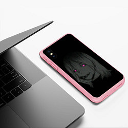 Чехол iPhone XS Max матовый Девушка с неоновыми глазами, цвет: 3D-баблгам — фото 2