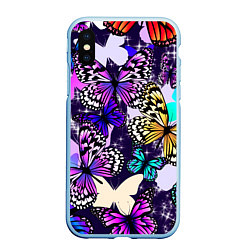 Чехол iPhone XS Max матовый Бабочки Butterflies