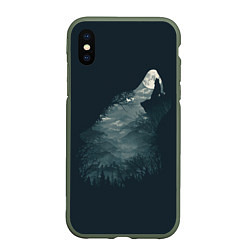 Чехол iPhone XS Max матовый Душа природы - волк