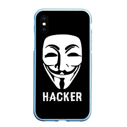 Чехол iPhone XS Max матовый HACKER Маска V