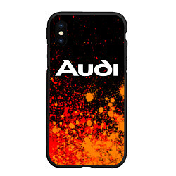 Чехол iPhone XS Max матовый AUDI Краска, цвет: 3D-черный