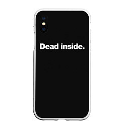 Чехол iPhone XS Max матовый Dead Inside Надпись