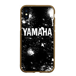 Чехол iPhone XS Max матовый YAMAHA - БРЫЗГИ, цвет: 3D-коричневый
