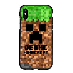 Чехол iPhone XS Max матовый ДЕНИС MINECRAFT