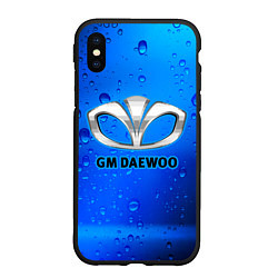 Чехол iPhone XS Max матовый DAEWOO Капли Дождя, цвет: 3D-черный