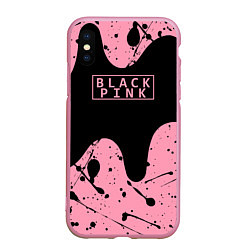 Чехол iPhone XS Max матовый Blackpink, цвет: 3D-розовый