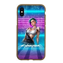 Чехол iPhone XS Max матовый Judy 18 Джуди Cyberpunk2077