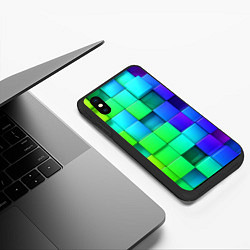 Чехол iPhone XS Max матовый Color geometrics pattern Vanguard, цвет: 3D-черный — фото 2