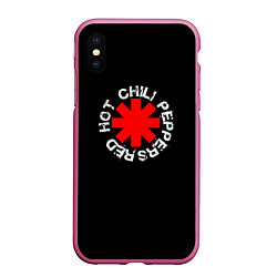 Чехол iPhone XS Max матовый Red Hot Chili Peppers Rough Logo