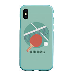 Чехол iPhone XS Max матовый TABLE TENNIS Теннис