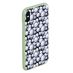 Чехол iPhone XS Max матовый Волейбольные Мячи Volleyballs, цвет: 3D-салатовый — фото 2