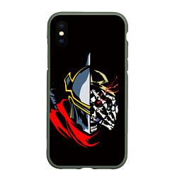 Чехол iPhone XS Max матовый Overlord Повелитель, цвет: 3D-темно-зеленый