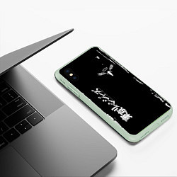 Чехол iPhone XS Max матовый Tokyo Revengers, цвет: 3D-салатовый — фото 2