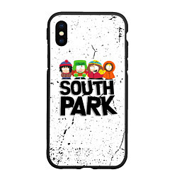 Чехол iPhone XS Max матовый Южный парк мультфильм - персонажи South Park