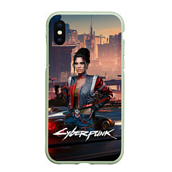 Чехол iPhone XS Max матовый Panam Cyberpunk2077