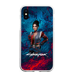 Чехол iPhone XS Max матовый Панам Cyberpunk2077