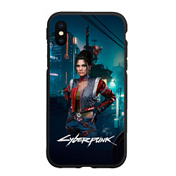 Чехол iPhone XS Max матовый Panam cyberpunk 2077