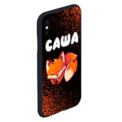 Чехол iPhone XS Max матовый Саша ЛИСИЧКА Краска, цвет: 3D-черный — фото 2