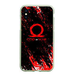 Чехол iPhone XS Max матовый God of war брызги