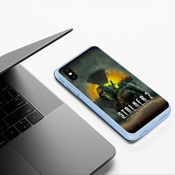Чехол iPhone XS Max матовый S T A L K E R 2 Heart of Chernobyl Сталкер 2 Сердц, цвет: 3D-голубой — фото 2