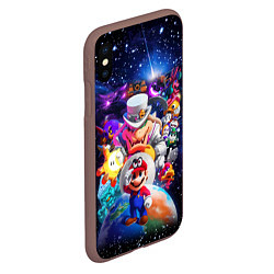 Чехол iPhone XS Max матовый Super Mario Odyssey Space Video game, цвет: 3D-коричневый — фото 2