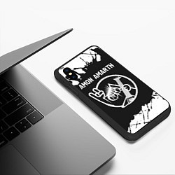 Чехол iPhone XS Max матовый Amon Amarth КОТ Брызги, цвет: 3D-черный — фото 2