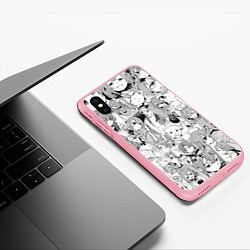Чехол iPhone XS Max матовый Реинкарнация безработного паттерн, цвет: 3D-баблгам — фото 2