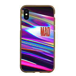 Чехол iPhone XS Max матовый Neon pattern Mad, цвет: 3D-коричневый