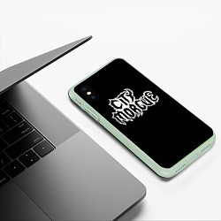 Чехол iPhone XS Max матовый City Morgue Logo, цвет: 3D-салатовый — фото 2