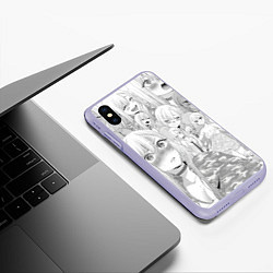 Чехол iPhone XS Max матовый Марин Китагава Эта фарфоровая кукла влюбилась Patt, цвет: 3D-светло-сиреневый — фото 2