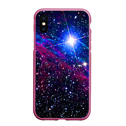 Чехол iPhone XS Max матовый Открытый космос Star Neon