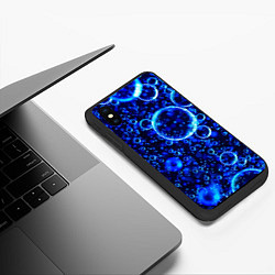 Чехол iPhone XS Max матовый Пузыри воздуха в воде Pattern, цвет: 3D-черный — фото 2