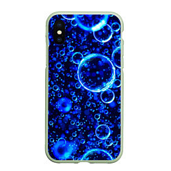 Чехол iPhone XS Max матовый Пузыри воздуха в воде Pattern