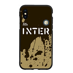 Чехол iPhone XS Max матовый ИНТЕР Inter Est 1908 Брызги